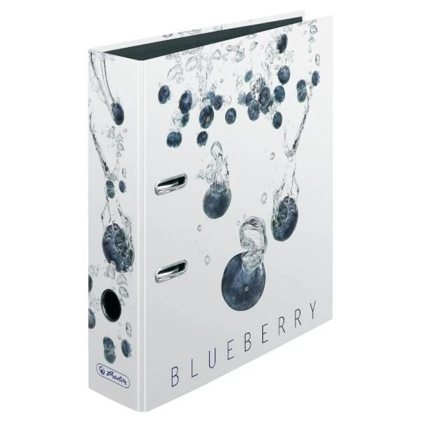 Herlitz maX.file Ordner 2-Ring mit Motiv, 80mm, A4, Fresh Fruit Blaubeere