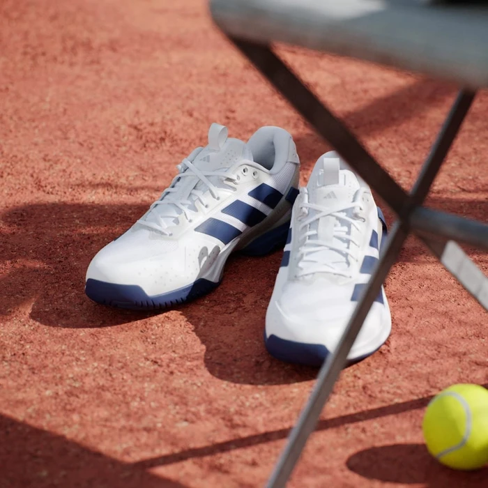 adidas Adizero Ubersonic 5 cloud white/dark blue/silver metallic (Herren)