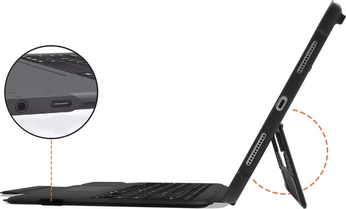 STM Dux Keyboard für iPad 10/iPad 11 A16, schwarz, DE