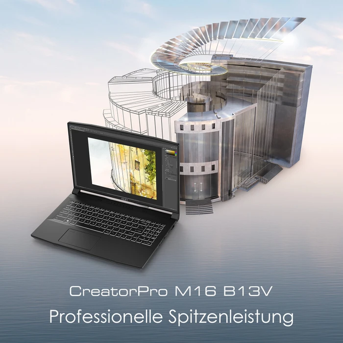 MSI CreatorPro M16 B13VK-1229, Core Black, Core i7-13700H, 32GB RAM, 1TB SSD, RTX 3000 Ada Generation, DE