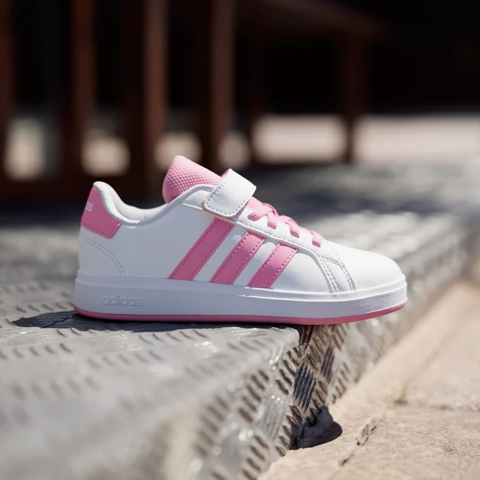 adidas Grand Court 2.0 cloud white/bliss pink/core black (Junior)