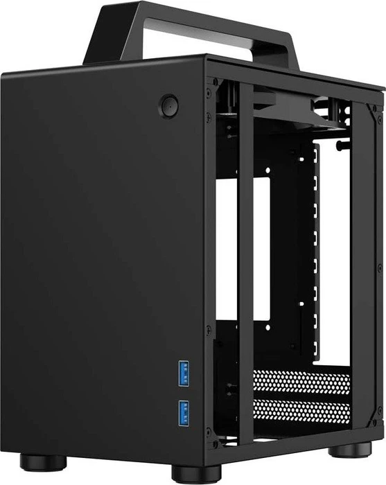 Jonsbo T8, schwarz, Glasfenster, Mini-ITX