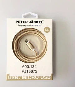 Peter Jäckel Fashion Cable USB-A/Micro-USB 1.5m gold
