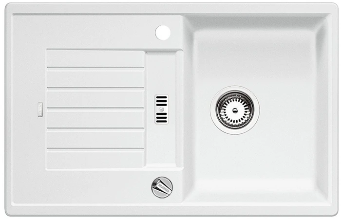 Blanco Zia 45 S Becken reversibel mit Ablauffernbedienung weiß