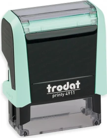 trodat printy 4911 4.0 Textstempel mit individueller Textplatte Pastell Edition, 38x14mm, schwarz/pastellgrün
