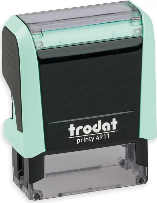 trodat printy 4911 4.0 Textstempel mit individueller Textplatte Pastell Edition, 38x14mm, schwarz/pastellgrün