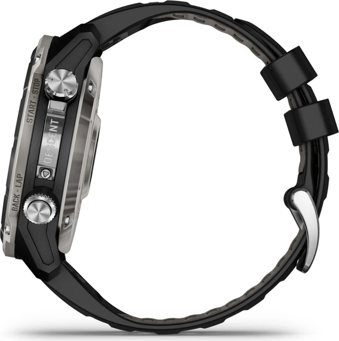 Garmin Descent Mk3i 51mm mit Silikonarmband silver-black pvd titanium/black-pebble grey