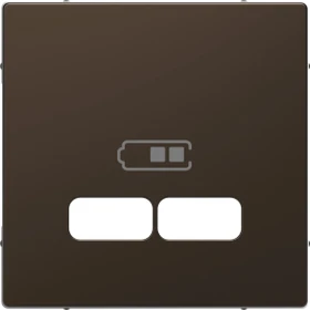 Merten System Design Zentralplatte für USB Ladestation-Einsatz, Moccametallic