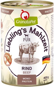 GranataPet Liebling's Mahlzeit Rind PUR, 2.40kg (6x 400g)