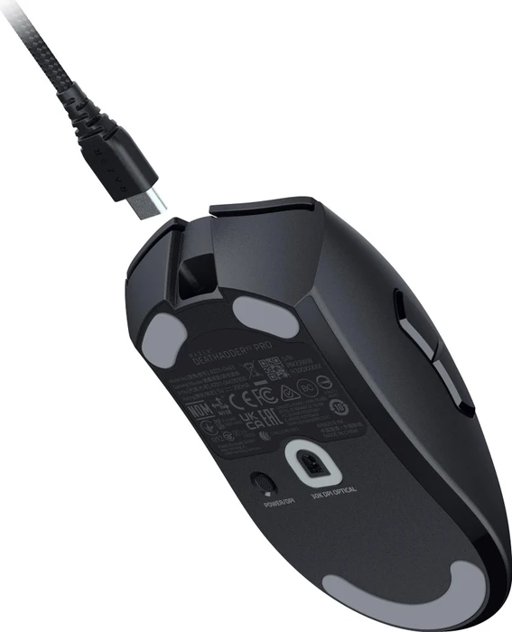 Razer DeathAdder V3 Pro schwarz Smooth-Touch + 8000Hz HyperPolling Wireless-Adapter, USB