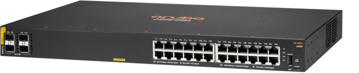HPE Aruba CX 6000 Series Rackmount Gigabit Managed Switch, 24x RJ-45, 4x SFP, 370W PoE+
