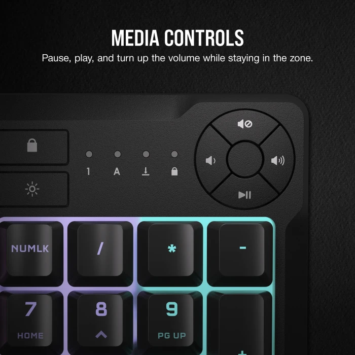 Corsair Gaming K55 CORE RGB, schwarz, USB, US