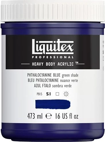 Liquitex Professional Heavy Body Acrylic phthalocyanine blue green shade, 473ml