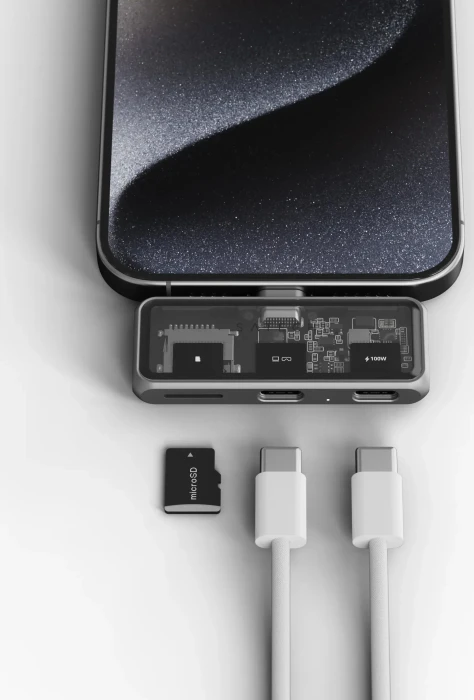 Satechi Mobile XR Hub with microSD Reader, grau, USB-C 3.0 [Stecker]