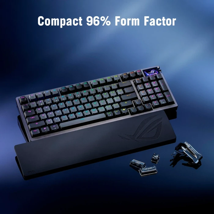 ASUS ROG Azoth 96 HE Gaming Keyboard, Black, hot-swap, ROG HFX V2 Magnetic, USB/Bluetooth, UK