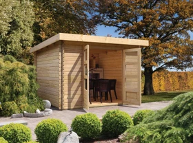 Karibu Bastrup 3 Gartenhaus natur