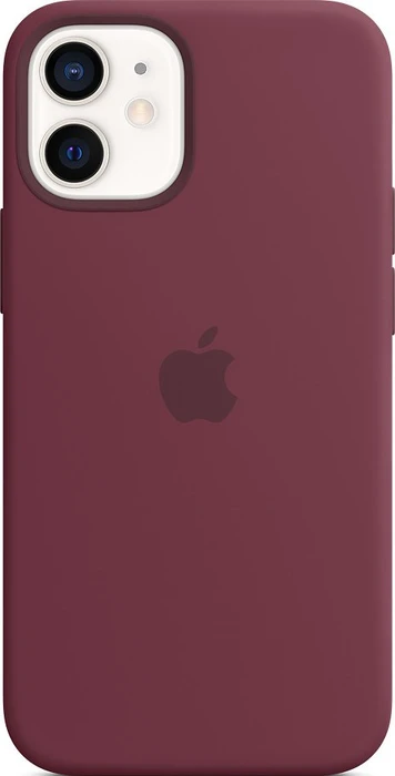 Apple Silikon Case mit MagSafe für iPhone 12 Mini Pflaume