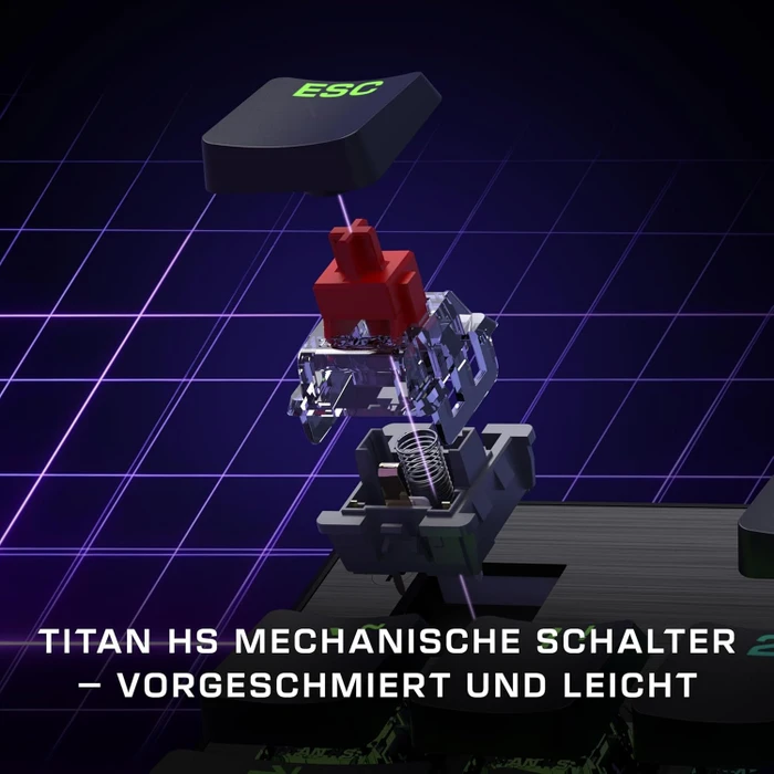Turtle Beach Vulcan II TKL, schwarz, LEDs RGB, TITAN Mechanical Linear, USB, DE