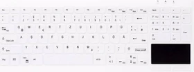 Cherry AK-C7412F-F Medical Keyboard Compact Wireless, weiß, mit Touchpad, USB, ND (AK-C7412F-GFUS-W/NOR)