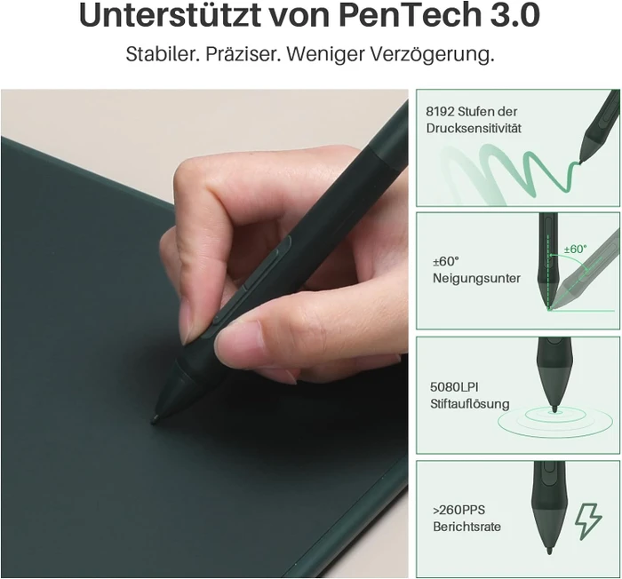 Huion Inspiroy 2 M H951P, Pine Green
