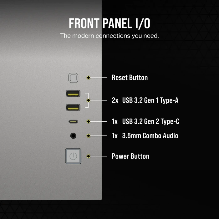 Corsair 2500X White/Satin Gray Aluminium, weiß/silber, Glasfenster