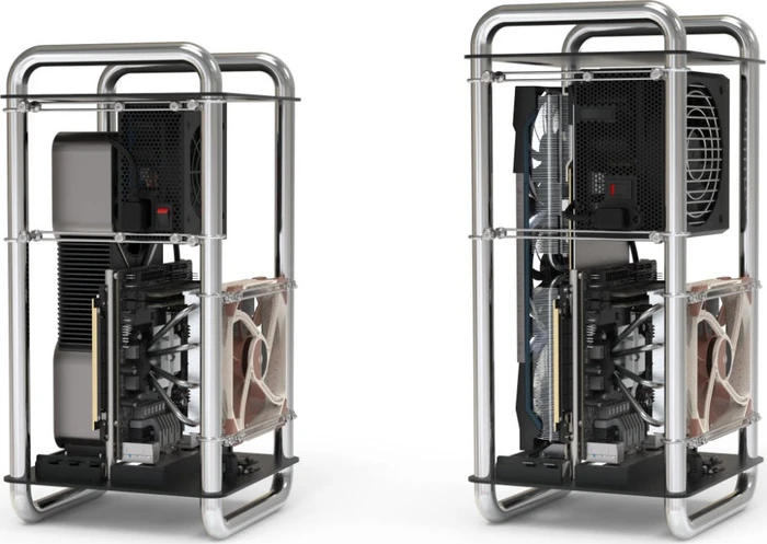 Streacom DA6 Open Frame, schwarz, Mini-ITX