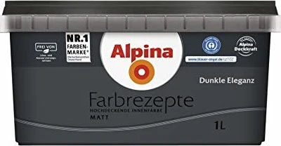 Alpina Farben Farbrezepte Innenfarbe dunkle eleganz matt, 1l
