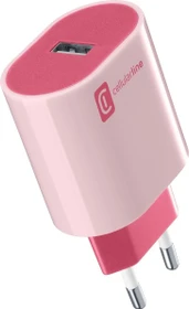 Cellularline USB-A Charger Style Color 12W rosa
