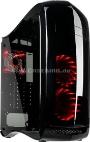 Kolink Punisher schwarz, Acrylfenster, Lüfter LED rot