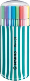 STABILO Pen 68 Zebra petrol sortiert, 20er-Set