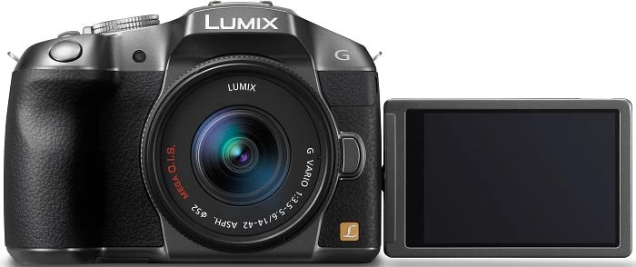 Panasonic Lumix DMC-G6 silber mit Objektiv Lumix G Vario 14-42mm 3.5-5.6 ASPH OIS