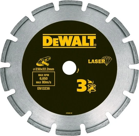 DeWalt DT3763 LaserHP3 Diamanttrennscheibe, 230x22.23mm, 1 Stück