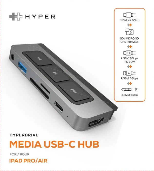 Targus HyperDrive 6-in-1 Media Hub, USB-C 3.0 [Stecker]