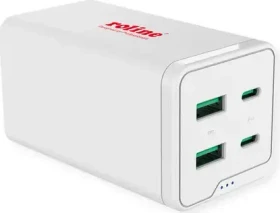Roline / Secomp USB Charger 4 Port (2x USB-C, 2x USB-A QC3.0) max. 120W weiß