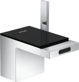 Hansgrohe Axor MyEdition Einhebel-Bidetmischer mit Push-Open Ablaufgarnitur chrom/schwarzglas