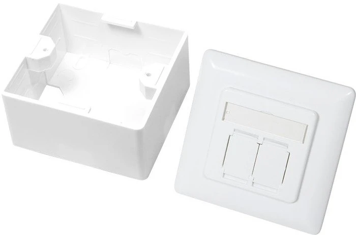 LogiLink Cat6 Anschlussdose Aufputz, 2x RJ-45