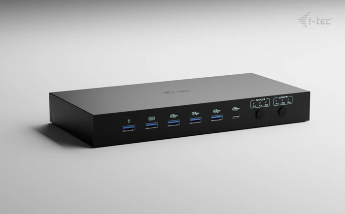 i-tec KVM Dock PRO for Three Hosts, 3x USB-C 3.1 [Buchse]