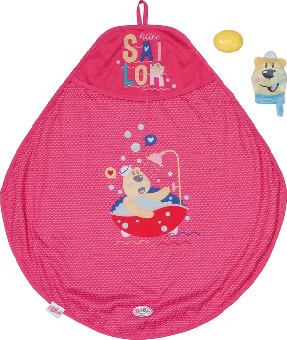 Zapf creation BABY born Zubehör - Bath Kapuzenhandtuch & Schwamm
