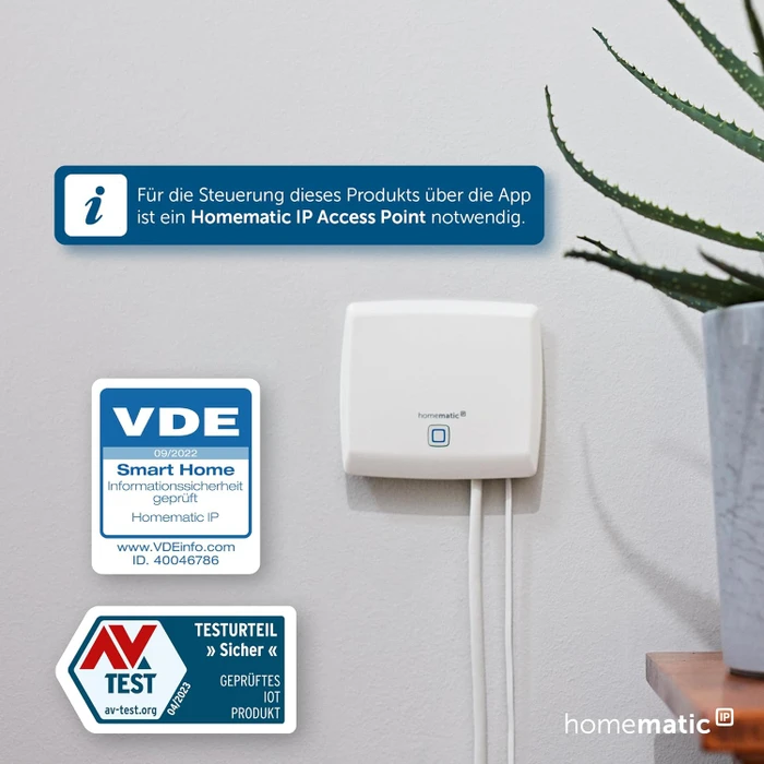 eQ-3 Homematic IP HmIP-SWDO-A Fenster- und Türkontakt optisch, anthrazit, Schließ-/Öffnungssensor