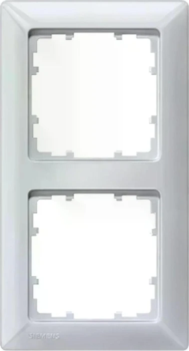 Siemens DELTA line Rahmen 2-Fach, 151x80mm, aluminiummetallic