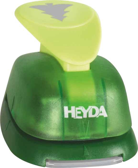 Heyda Hebel-Motivstanzer XL, Tanne, gelb/grün, 38mm