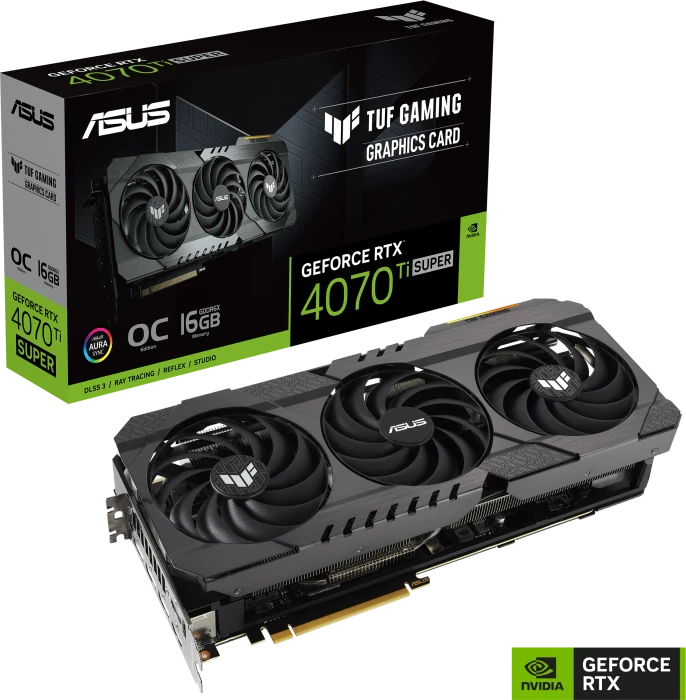 ASUS TUF Gaming GeForce RTX 4070 Ti SUPER OG OC, TUF-RTX4070TIS-O16G-OG-GAMING, 16GB GDDR6X, 2x HDMI, 3x DP