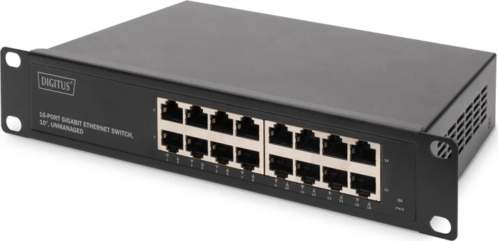 Digitus DN-80 Rackmount Gigabit Switch, 16x RJ-45
