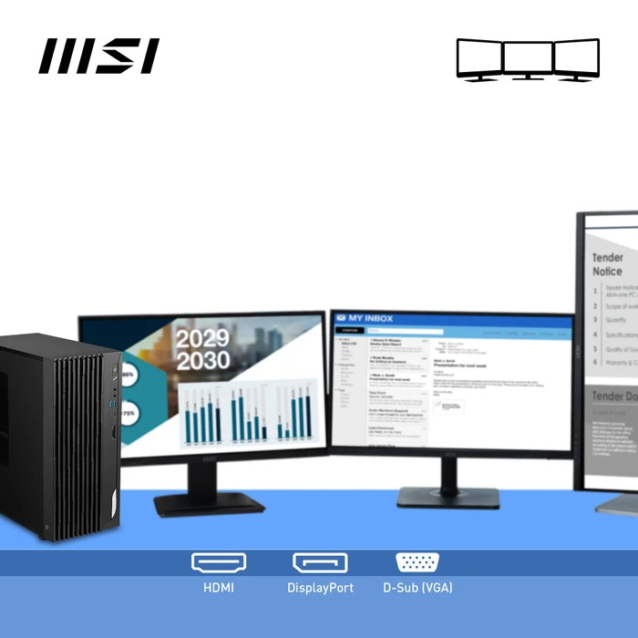 MSI PRO DP180 14A-1275AT, Core i5-14400, 16GB RAM, 512GB SSD