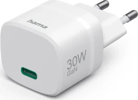 Hama Schnellladegerät GaN USB-C PD 30W weiß