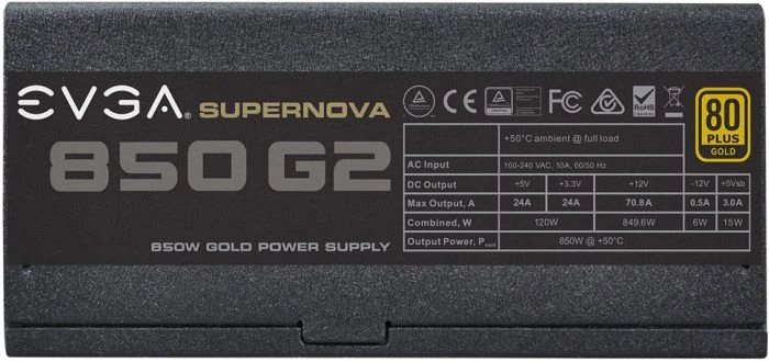 EVGA SuperNOVA G2 850 850W, ATX 2.3