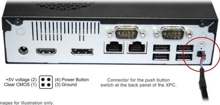 Shuttle CXP01, Anschlusskabel für externen Power-Button