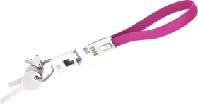 XLayer Key Cable Colour Line USB-A/Micro-USB-B 0.2m pink