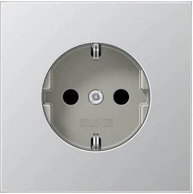 Jung Serie LS Steckdose Metallausführung 16A 250V, aluminium