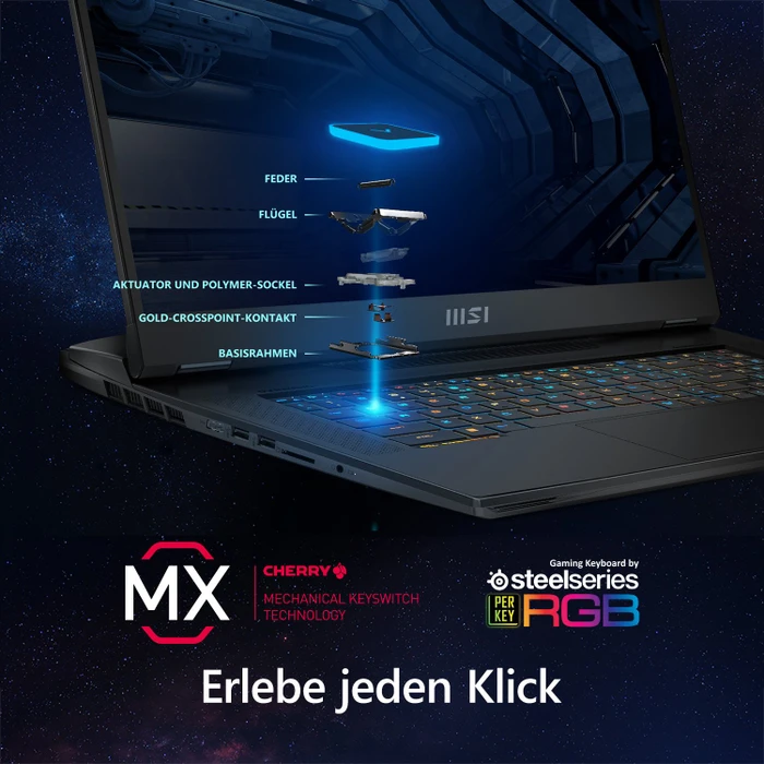 MSI GT77 12UHS-010 Titan GT77 12UHS-010, Core Black, Core i9-12900HX, 64GB RAM, 2TB SSD, GeForce RTX 3080 Ti, DE